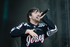 Reece Young performing at Riot Fest
